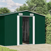 Casetta da Giardino 257x392x181 cm in Metallo Verde 143344