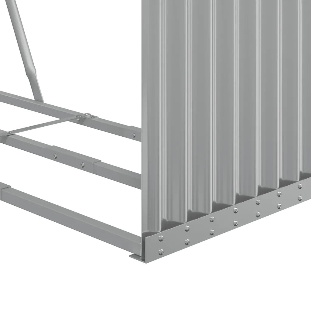 Portaceppi Grigio Chiaro 120x45x140 cm in Acciaio Zincato 364551