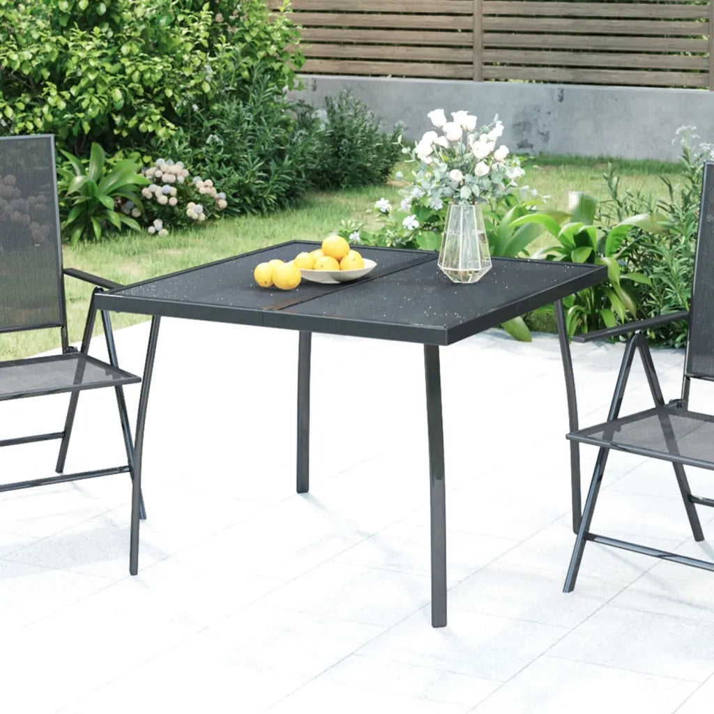 Tavolo da Giardino | Tavolino da esterno Antracite 100x100x72 cm Rete d'Acciaio