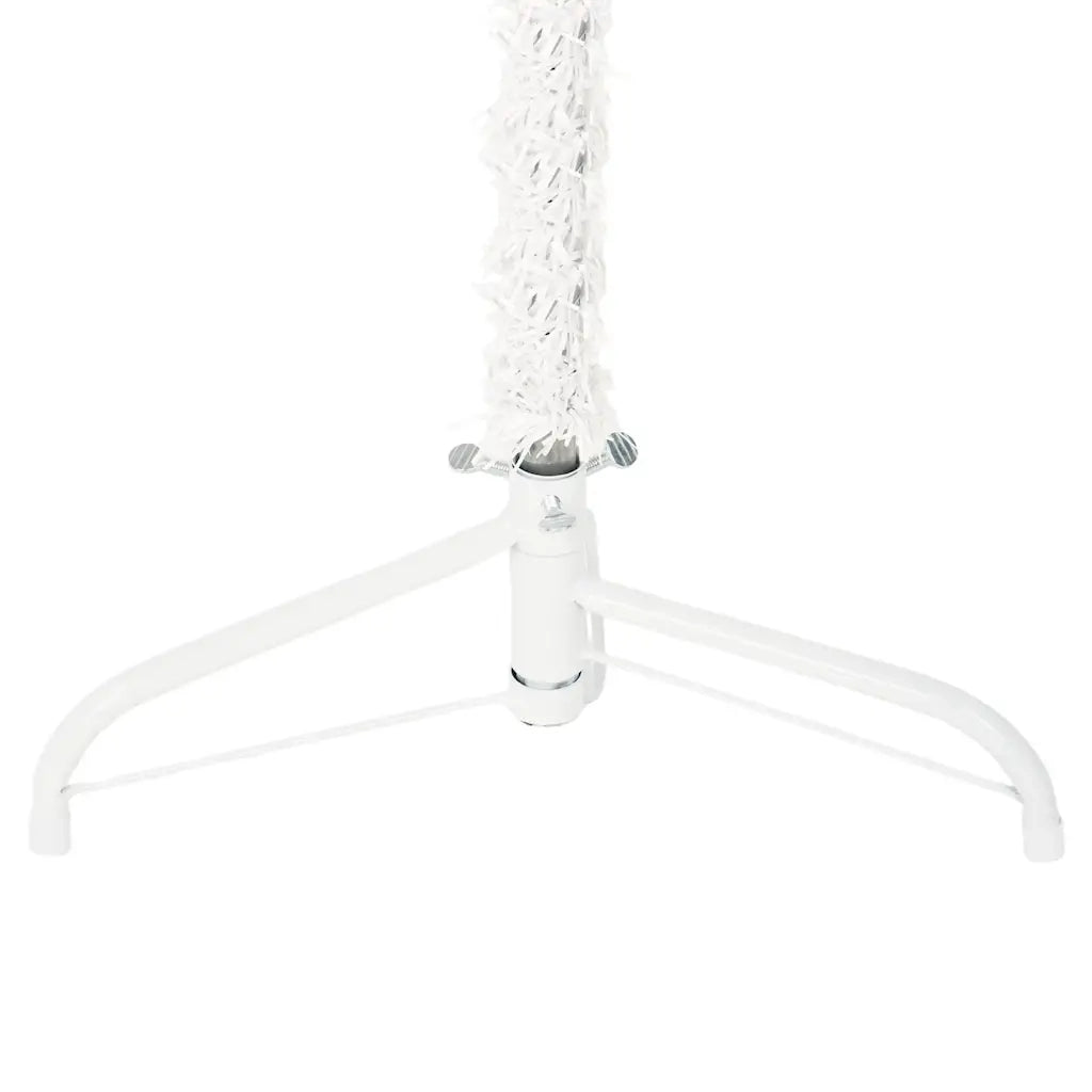 Albero Natale Artificiale Sottile a Metà Supporto Bianco 120 cm 344564