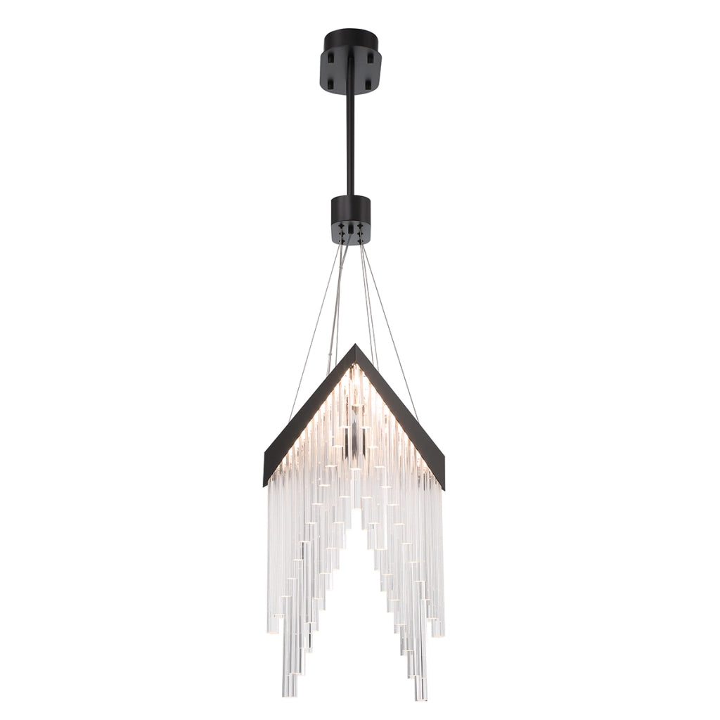 Lampadario glamour nero a V LED 40W Vivien Quintiesse