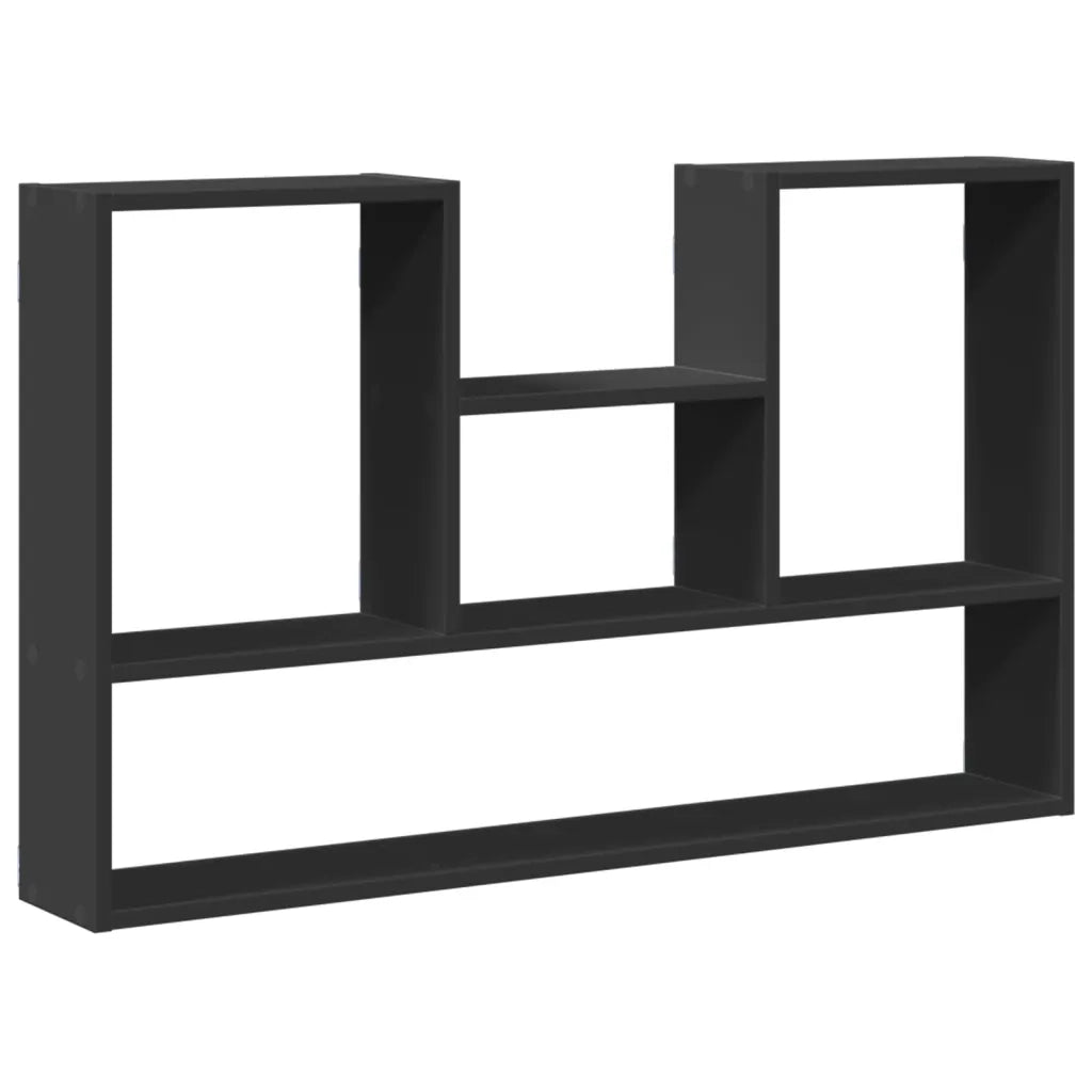 Scaffale a Parete Nero 99x15x60 cm in Truciolato 853237