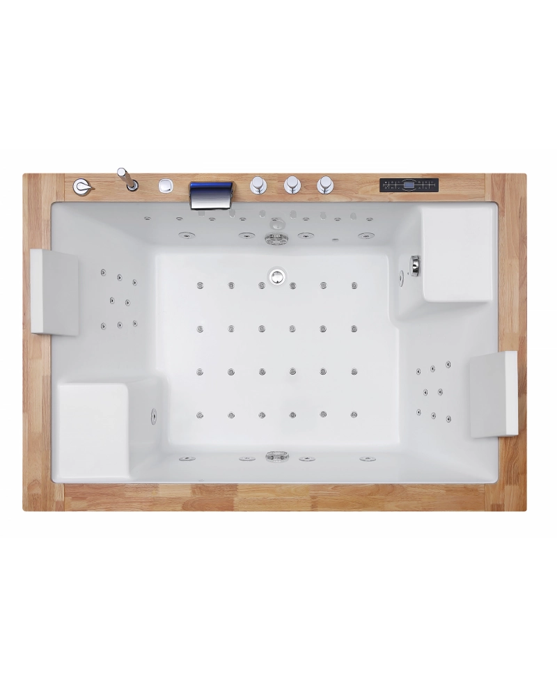 Vasca da Bagno Idromassaggio 180x120cm Wood , Full Optional Zueva
