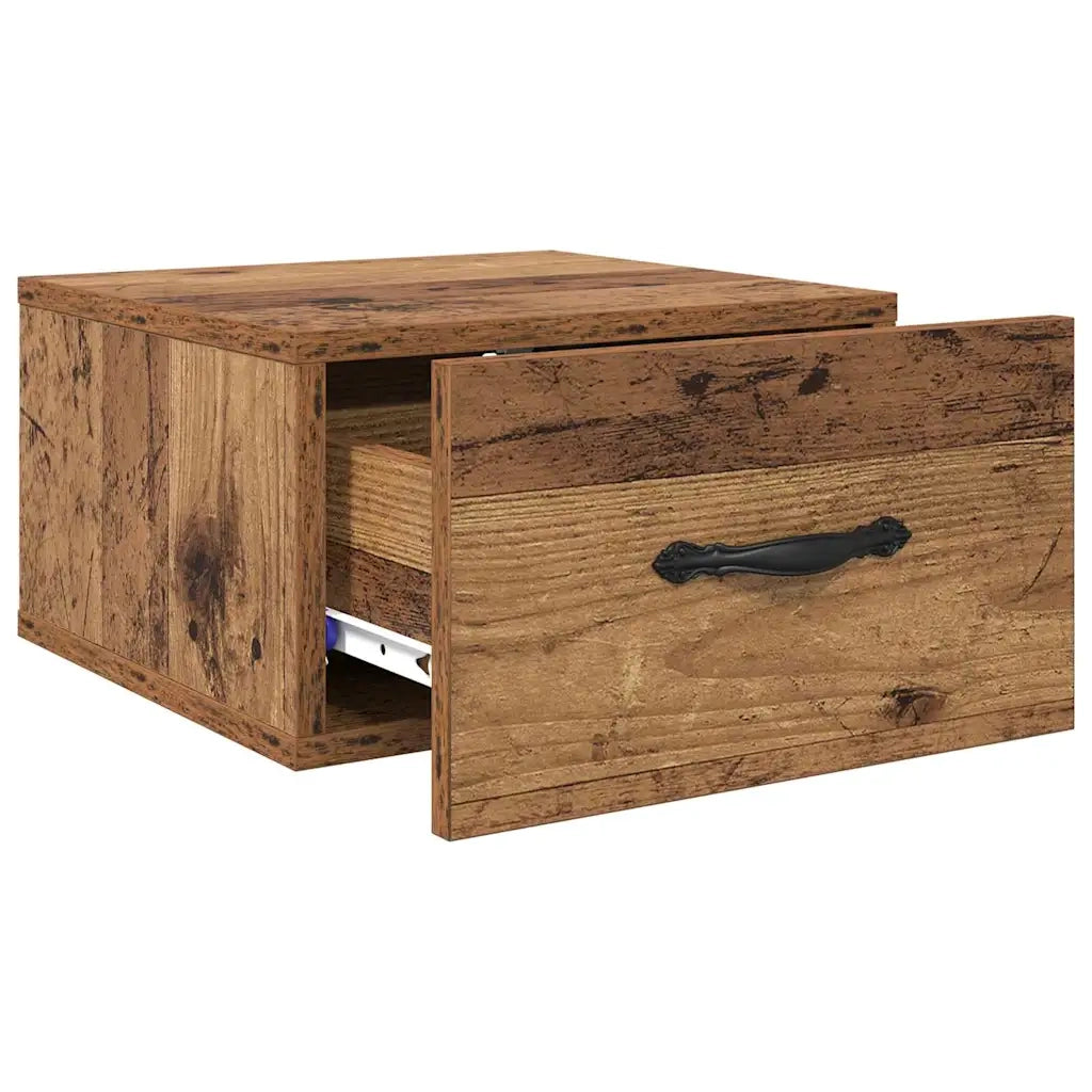 Set di 2 Comodini | Armadio da Notte | Mobiletto da notte Legno vecchio 35 x 35 x 20 cm