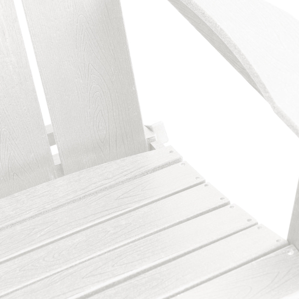 Set Lounge da Giardino  3 Pezzi Bianco HDPE
