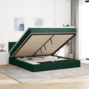 Struttura Letto Pouf con Materasso 200x200 cm in Velluto 3311870