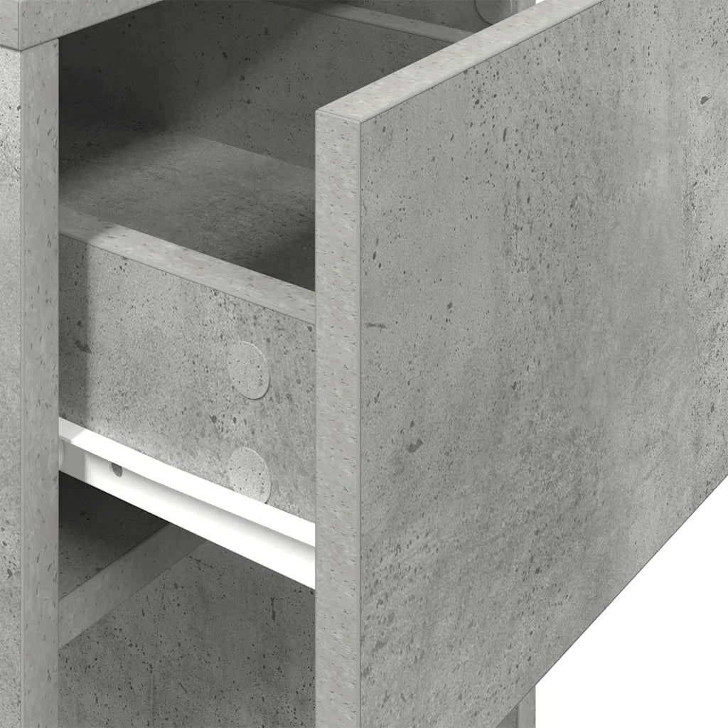 Supporto per Computer a Torre con Cassetto Grigio 30x44x74 cm CFW4155226