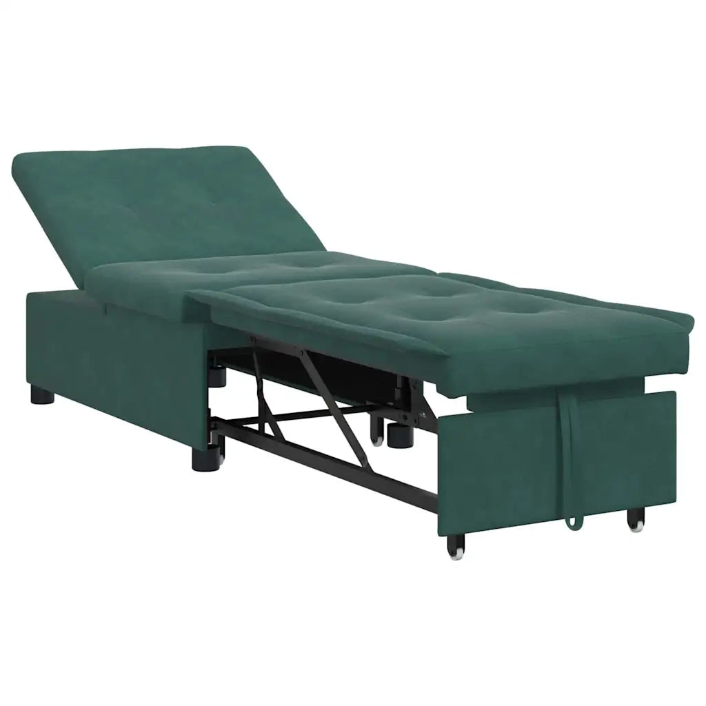 Divano letto-Sofa Letto-Daybed Verde Scuro 194 x 67 x 82 cm Velluto