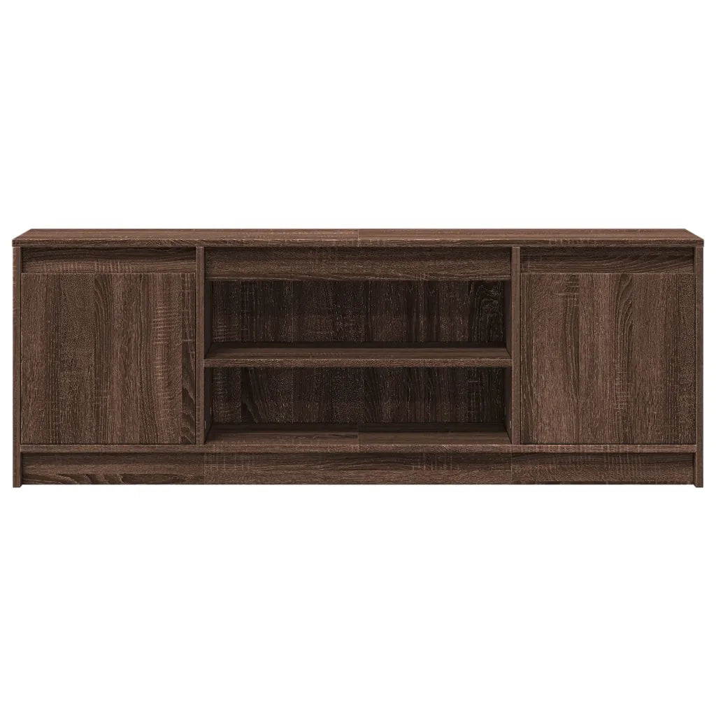 Mobile Porta TV con LED Rovere Marrone 139,5x34x50cm Truciolato