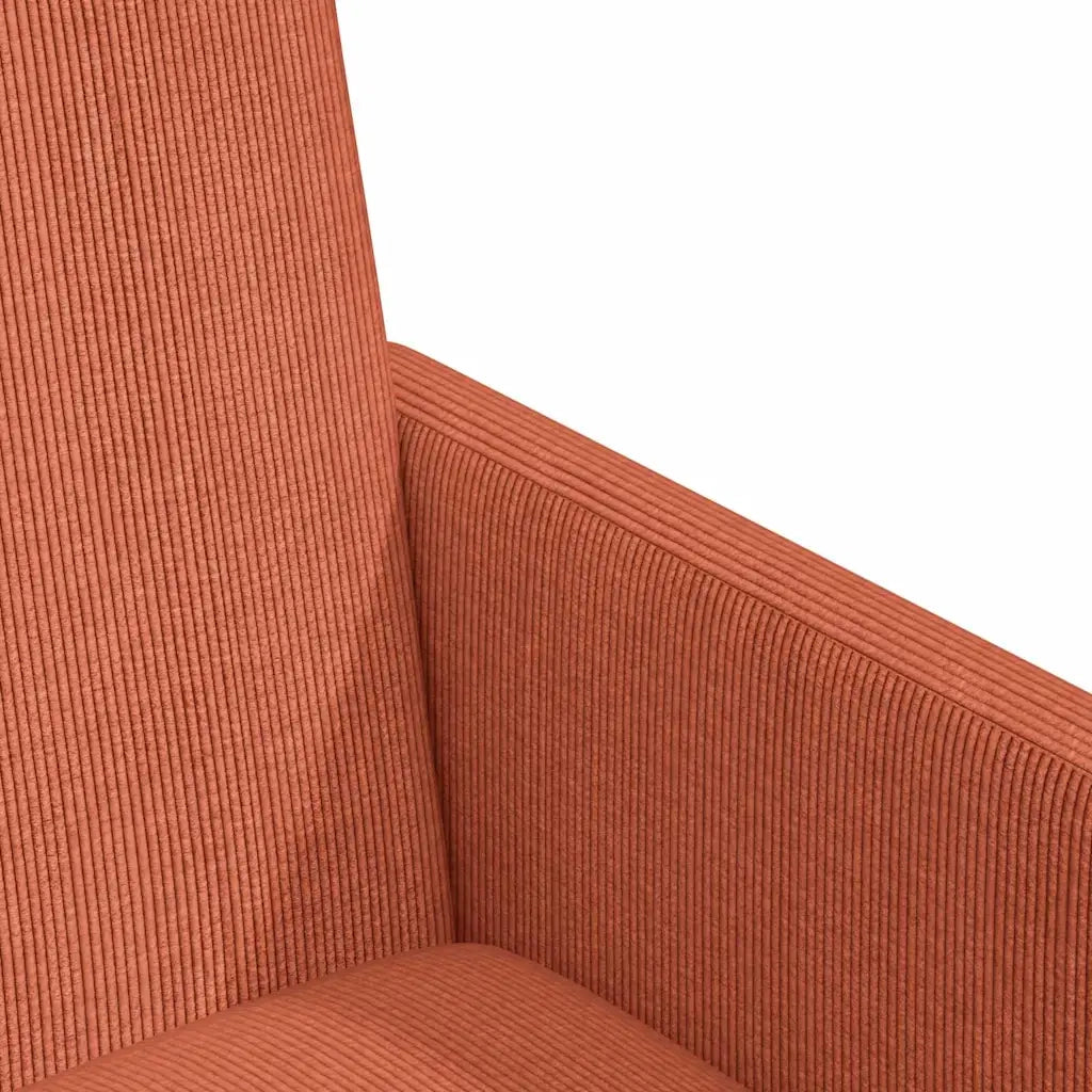 Sedie da Pranzo con Ruote 2 pcs Rosso arancio 57 x 66 x 94 cm 42017806