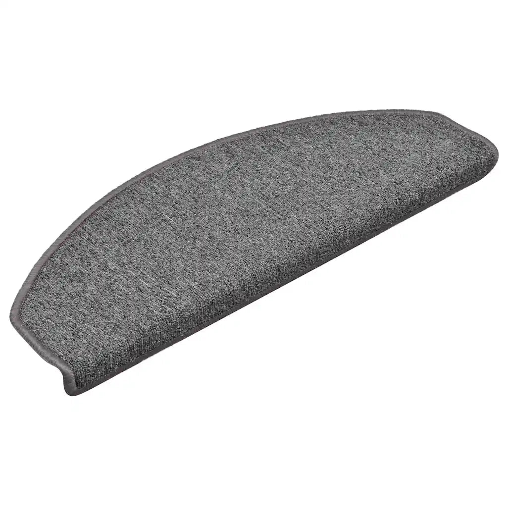 vidaXL Tappetini per scale 30 pz 65x24x4 cm Grigio scuro Semicircolari Grandi