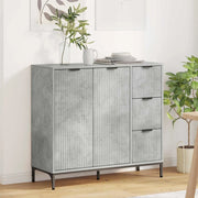 Credenza Grigio cemento 89,5 x 33 x 82 cm Legno multistrato 883457