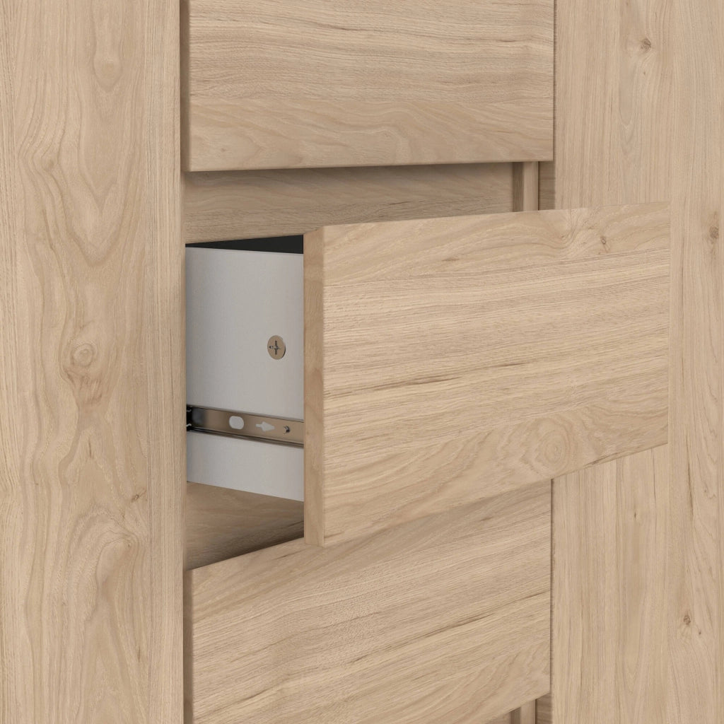Credenza Angelika, Buffet da soggiorno, Madia da salotto, Dispensa da cucina, 121x50 h91 cm, Rovere