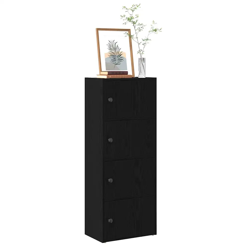 Libreria Rovere Nero 40x24x102 cm in Legno Multistrato 860374