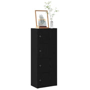 Libreria Rovere Nero 40x24x102 cm in Legno Multistrato 860374