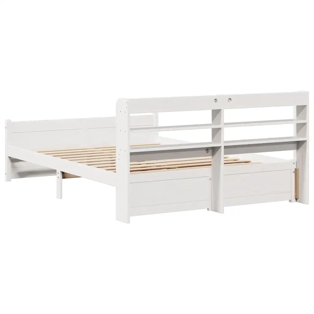 Giroletto con Testiera senza Materasso-Struttura Letto Bianco 140x200 cm 588152