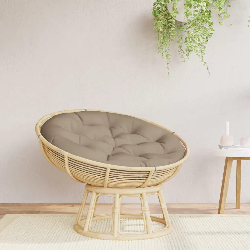 vidaXL Cuscino Rotondo Tortora Ø 100x11 cm in Tessuto Oxford