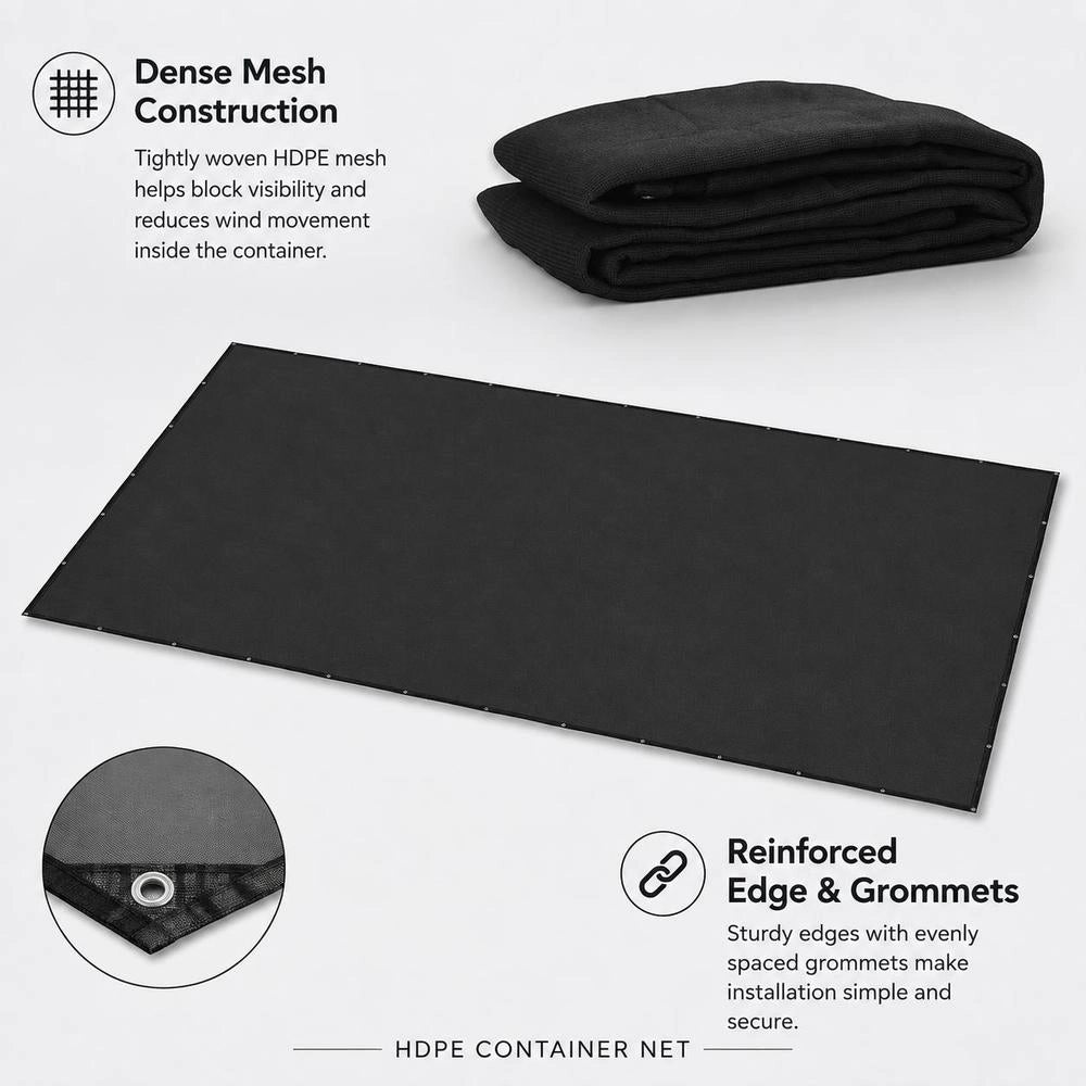 Container Net HDPE 3 X 6 M Black