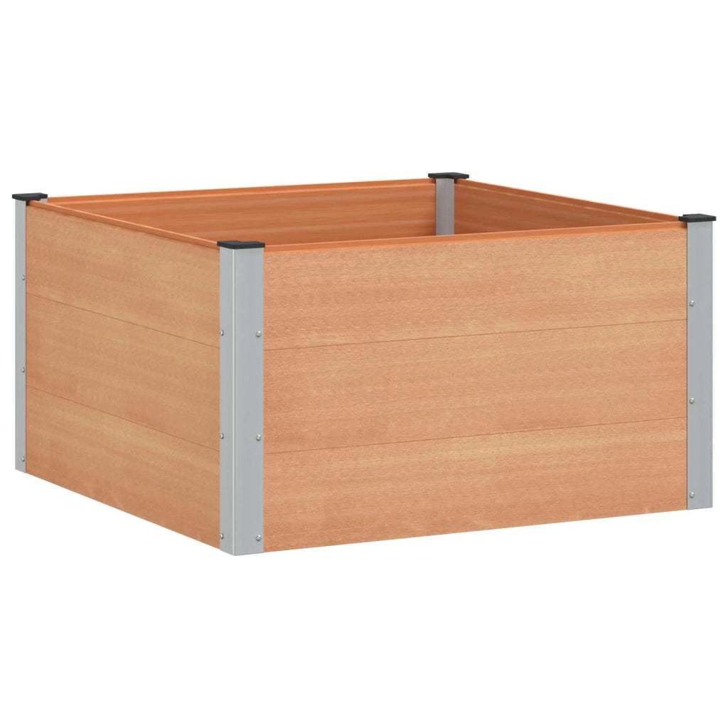 Letto rialzato da giardino Marrone 100 x 100 x 54 cm alluminio 42038998