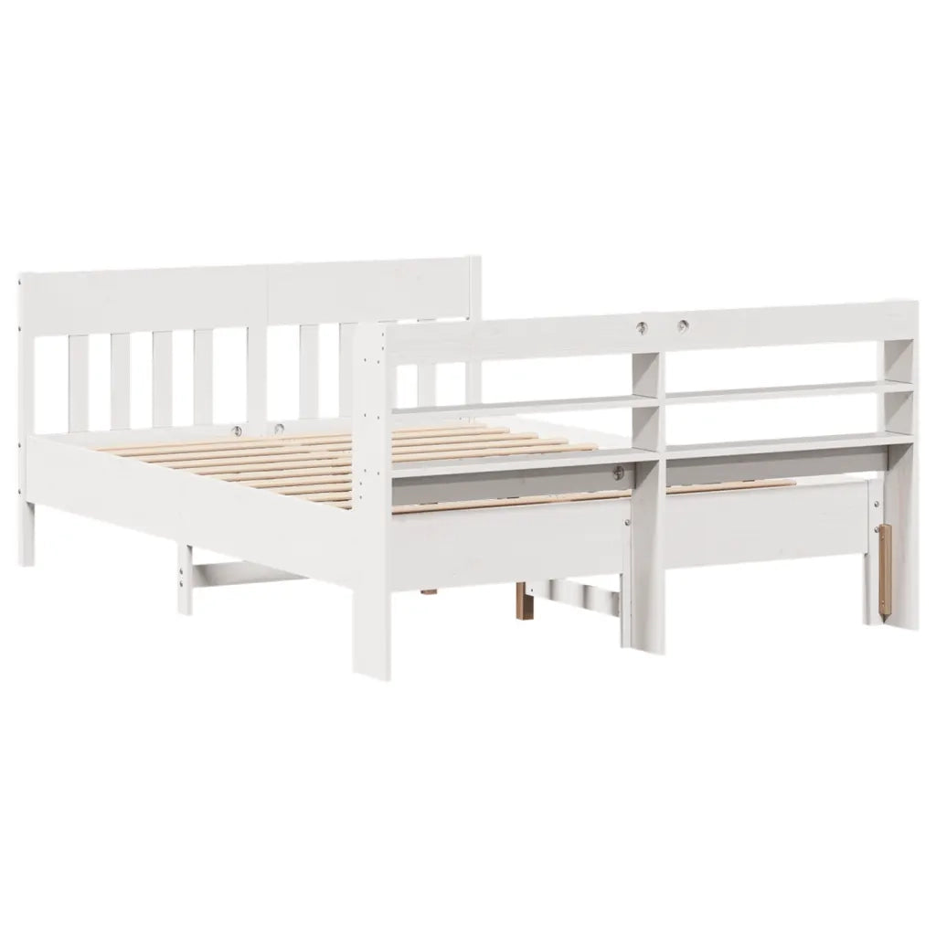 vidaXL Letto senza Materasso Bianco 150x200 cm Legno Massello di Pino