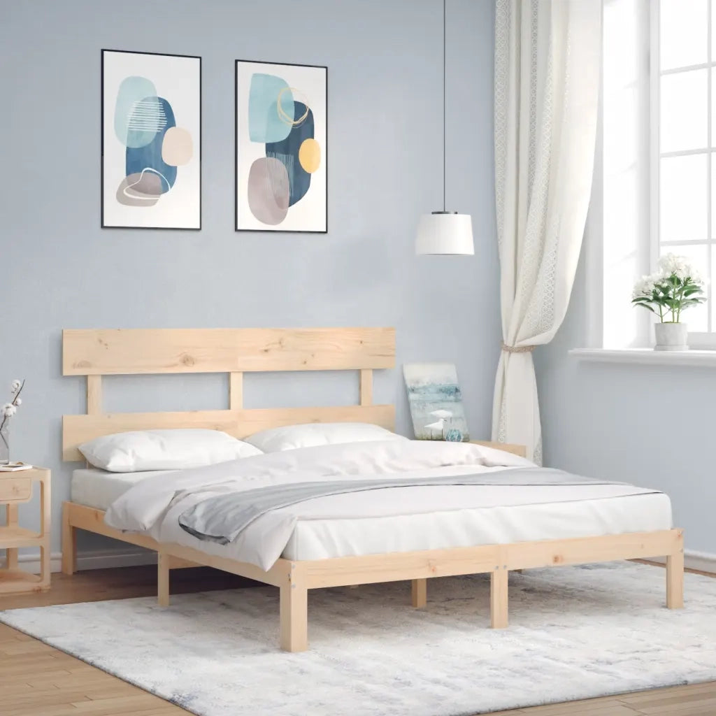 Giroletto con Testiera King Size in Legno Massello