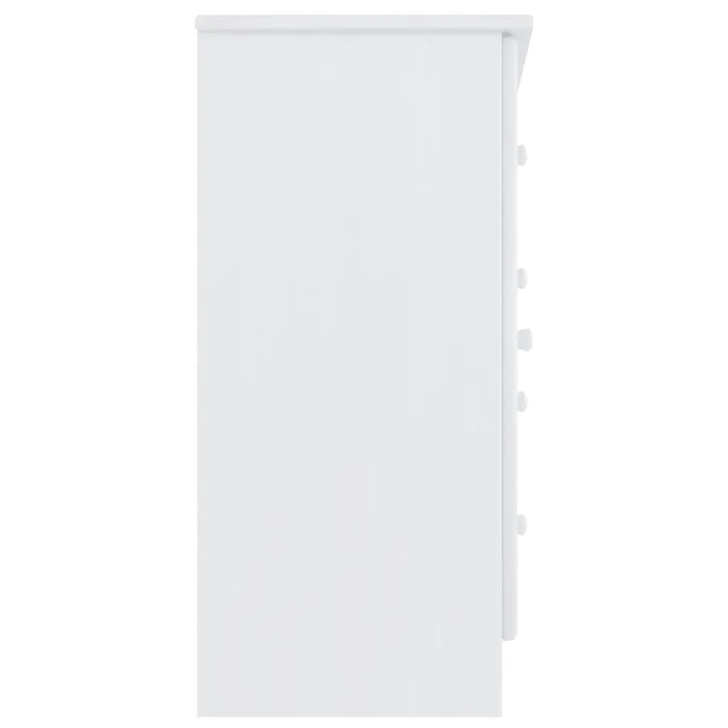 Credenza ALTA Bianca 77x35x73 cm in Legno Massello di Pino 353944
