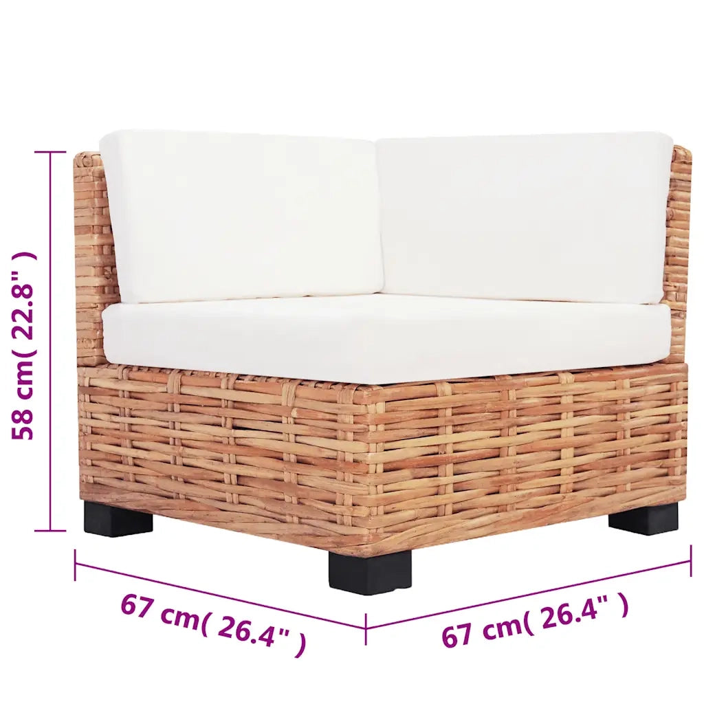 Set Divano 14 pz in Rattan Naturale cod mxl 39317