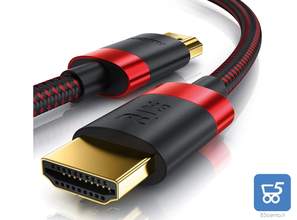 Cavo HDMI 8K 4K 2.1 da 5 Metri 60Hz - 240Hz 48 Gbps 3D Ultra High Speed con Ethernet per TV Blu-ray PS5 Xbox Series X Switch