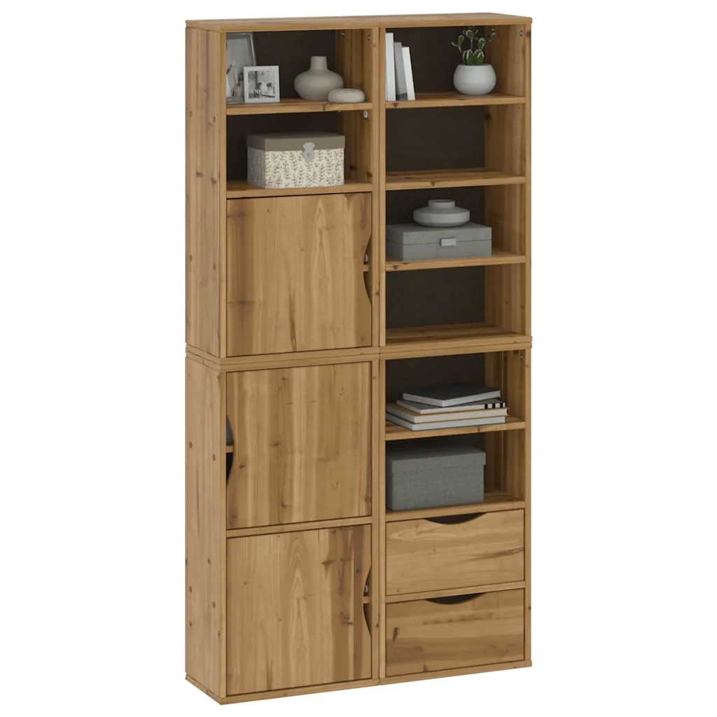Armadietti Laterali 4 pz ODDA 40x24x79 cm Legno Massello Pino 3365352