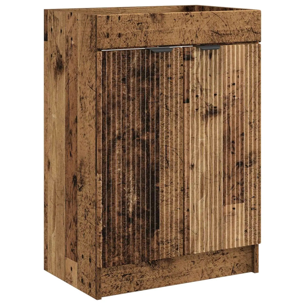 Mobiletto da bagno sotto il lavello Legno antico 890112