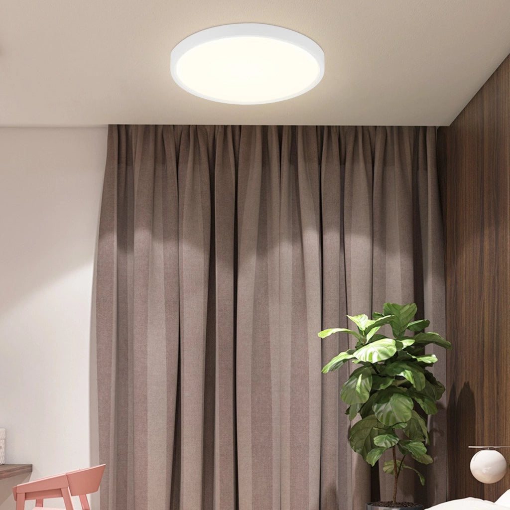 ZMH Lampada da soffitto plafoniera LED dimmerabile 20W rotonda piatta 30cm