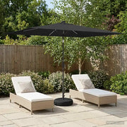 Ombrellone da giardino-Parasol da giardino con luci LED e base 200 x 300 cm Poliestere 107716