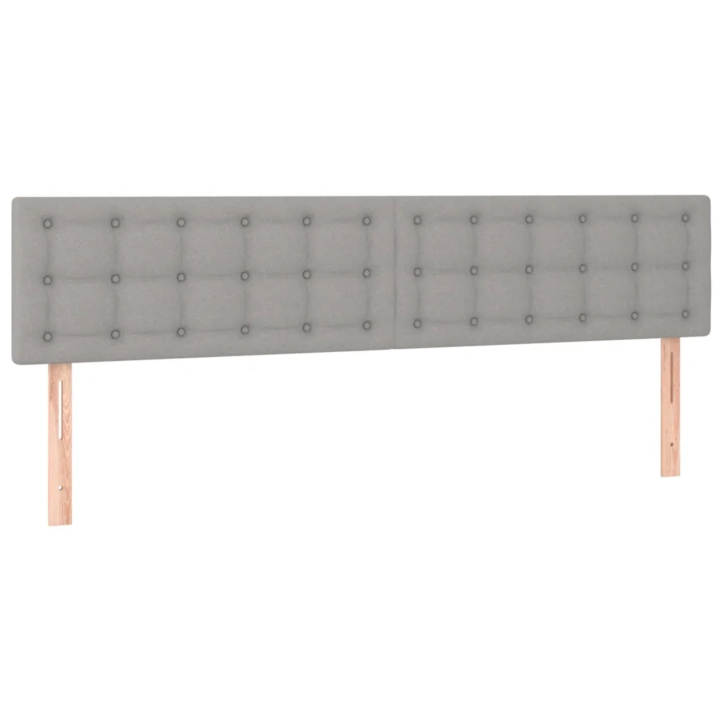 Letto a Molle Materasso e LED Grigio Chiaro 160x200 cm Tessuto cod mxl 45542