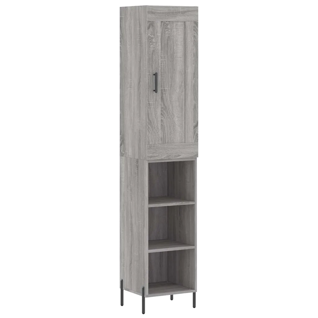 Credenza Grigio Sonoma 34,5x34x180 cm in Legno Multistratocod mxl 102068