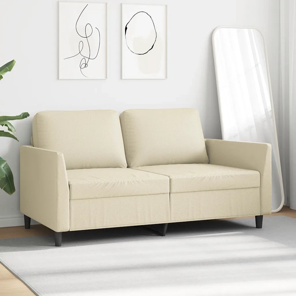 Divano a 2 Posti Crema 140 cm in Similpellecod mxl 131582