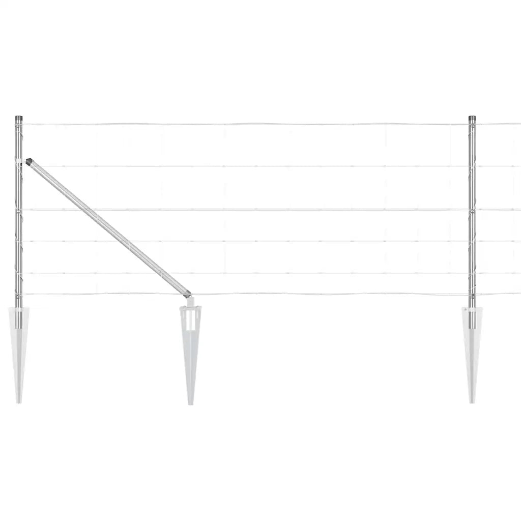 Palo della recinzione Zincato 50 x 0,8 m Acciaio