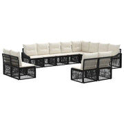 Set Divano da Giardino 12 pcs Nero polyrattan 3436162