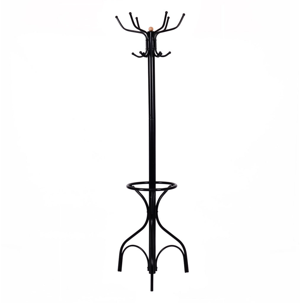 Attaccapanni da terra con 12 ganci, Appendiabiti da ingresso moderno per cappotti giacche borse sciarpe 54x54x190cm