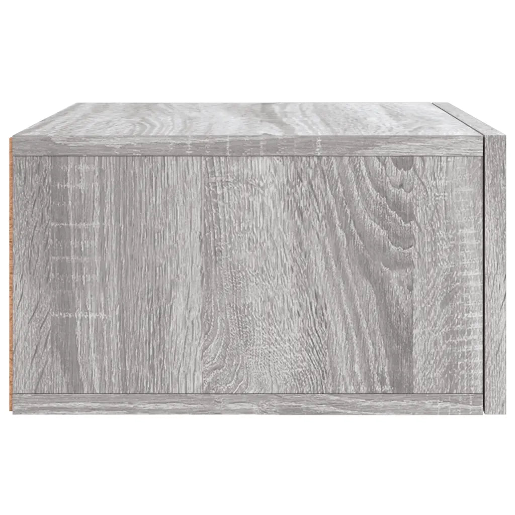 Comodini a Muro 2 pz-Set di 2 Tavolino da notte Grigio Sonoma 35x35x20 cm 442362