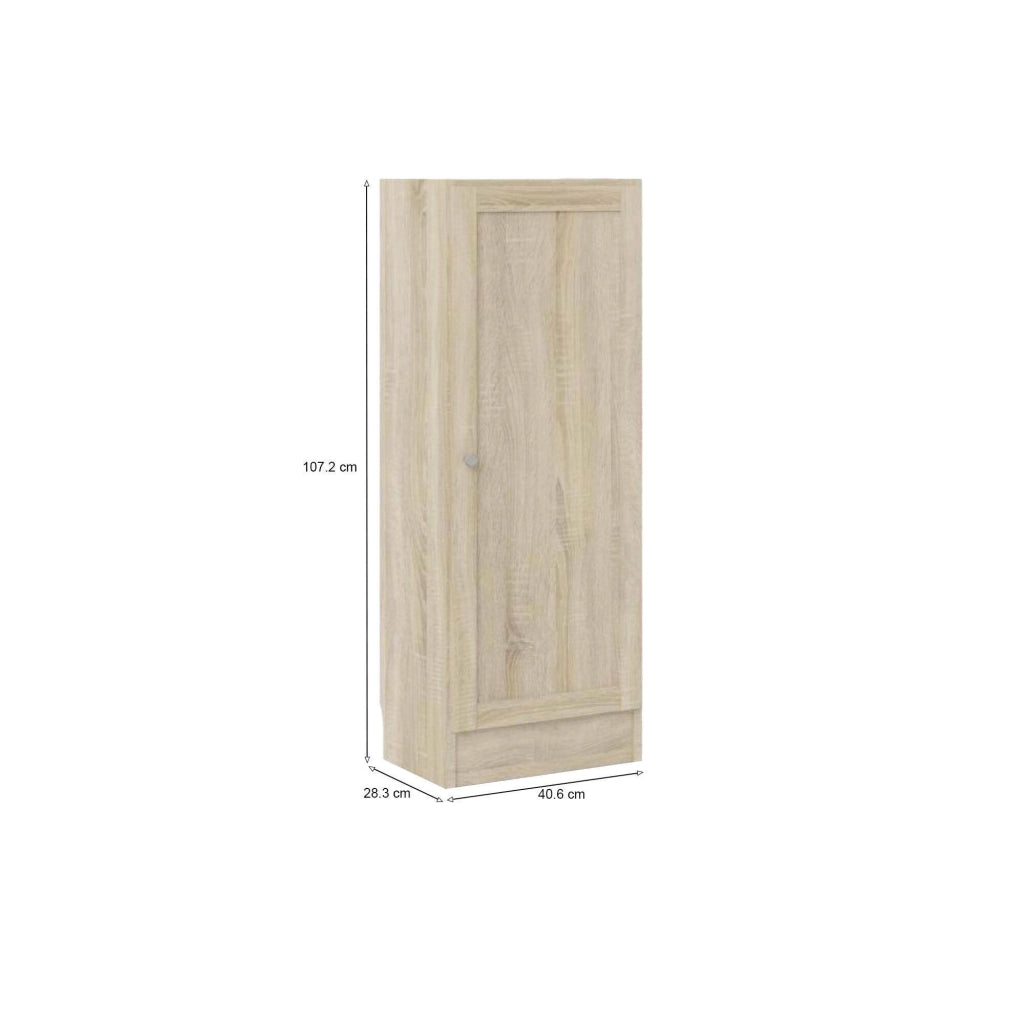 Libreria Amedee, Scaffale da ufficio, Mobile portalibri, Biblioteca, 41x28 h107 cm, Quercia