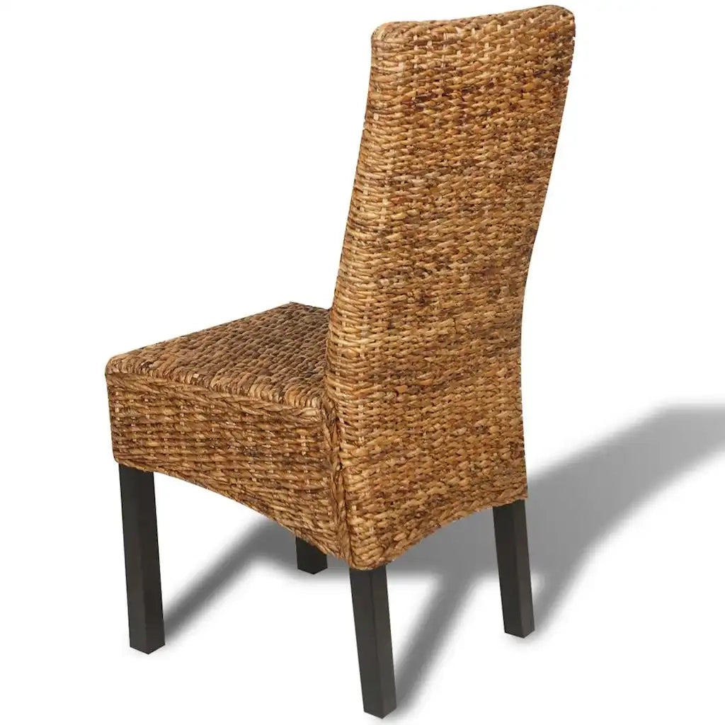Sedie da Pranzo 6 pz in Abaca e Legno Massello di Mango 274201