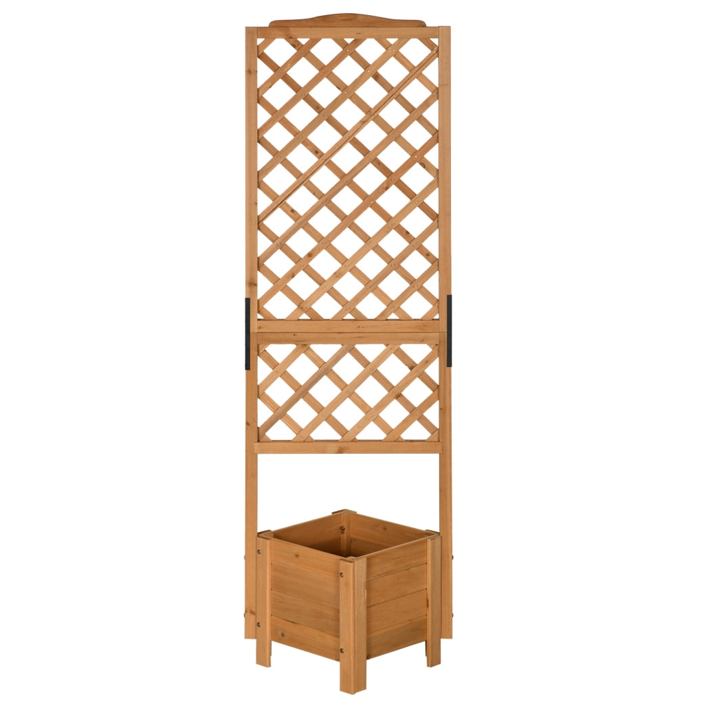 Fioriera con griglia per piante ¨C zephmum ¨C Legno di pino 54.5x52x180 cm