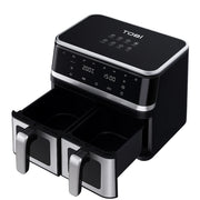 Trade Shop - Friggitrice Ad Aria A Doppio Cestello Indipendenti 15lt 2400w Touch Led 8 Programmi Tb-963 -