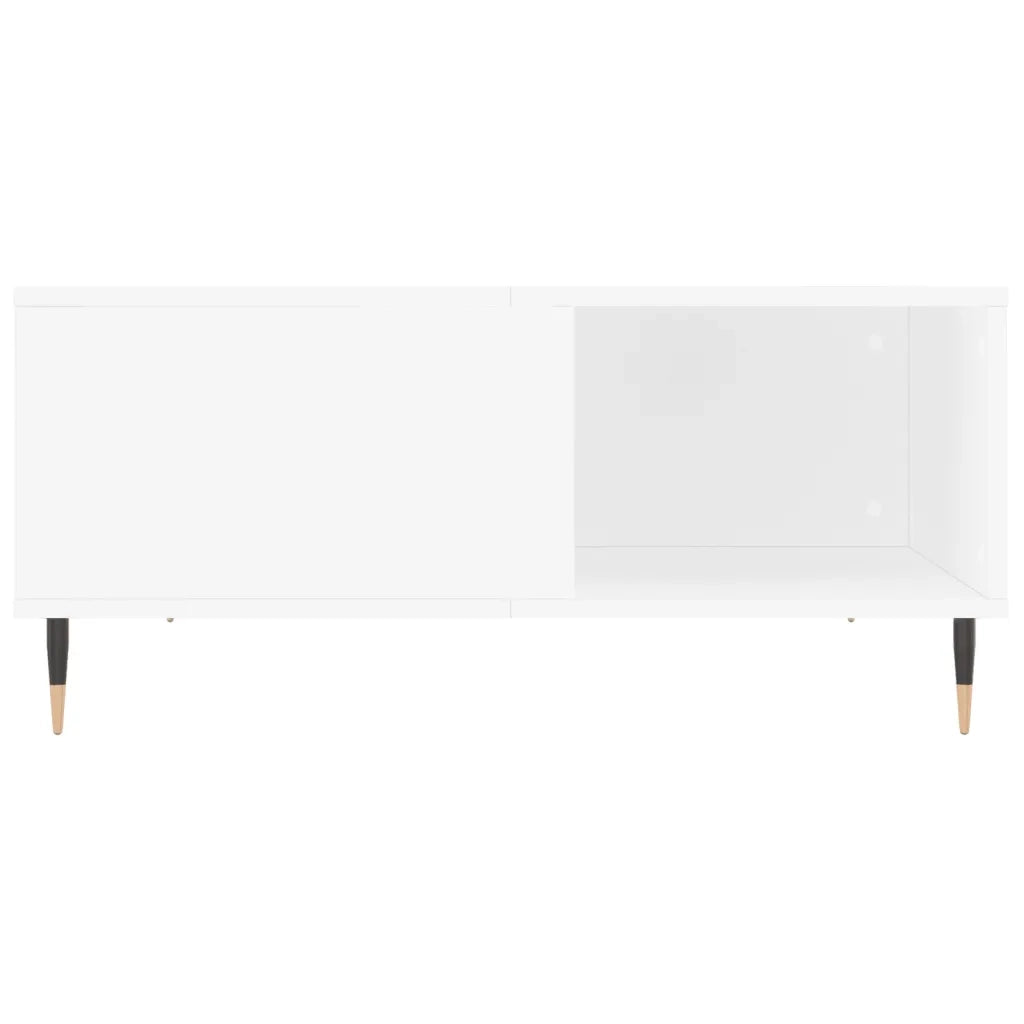 Tavolino da Salotto-Tavolino da soggiorno-Tavolo Bianco 80x80x36,5 cm in Legno Multistrato 663986