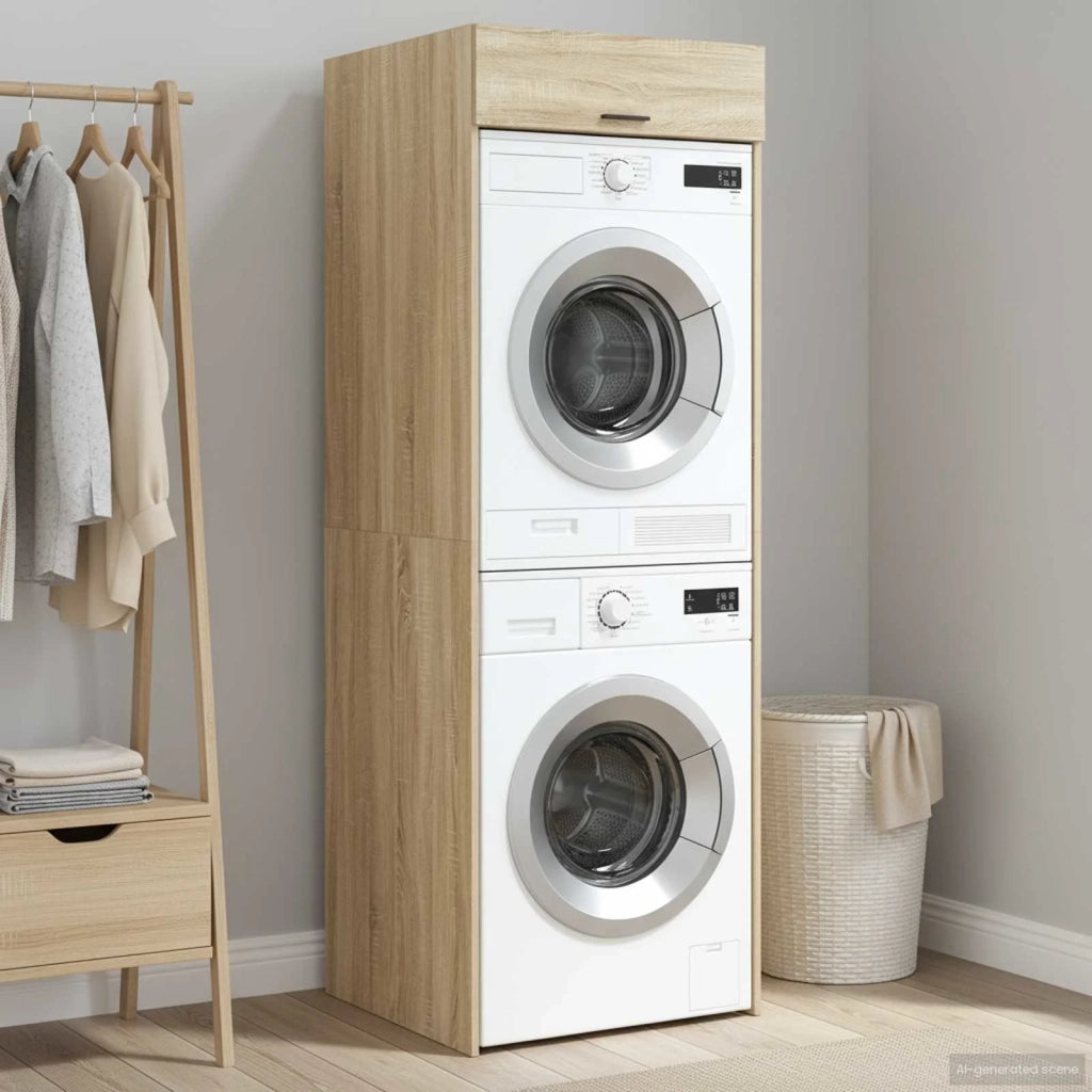 Mobiletto per lavatrice con porta Sonoma 67,5 x 68 x 200 cm 3422786