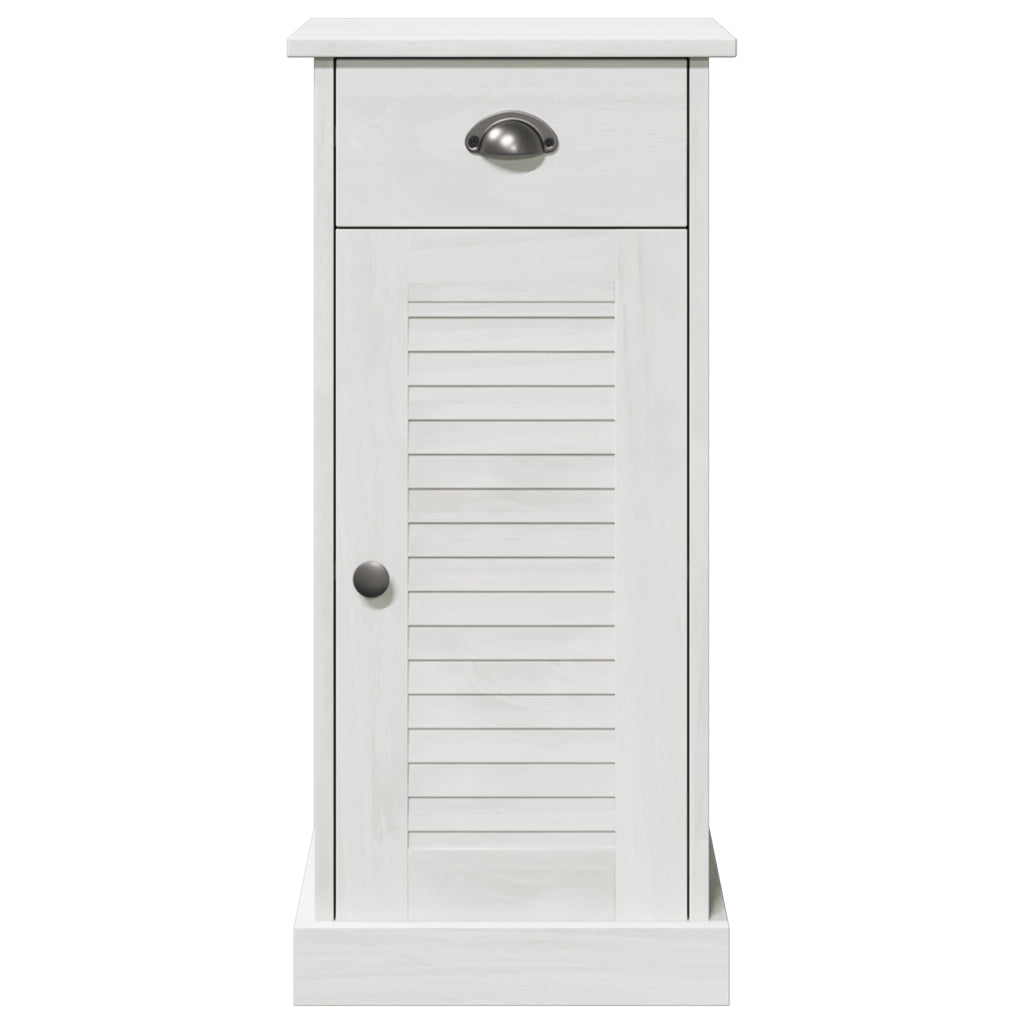 Mobile da Bagno "VIGO" con Cassetto 37x34x80 cm in Legno Massello di Pino