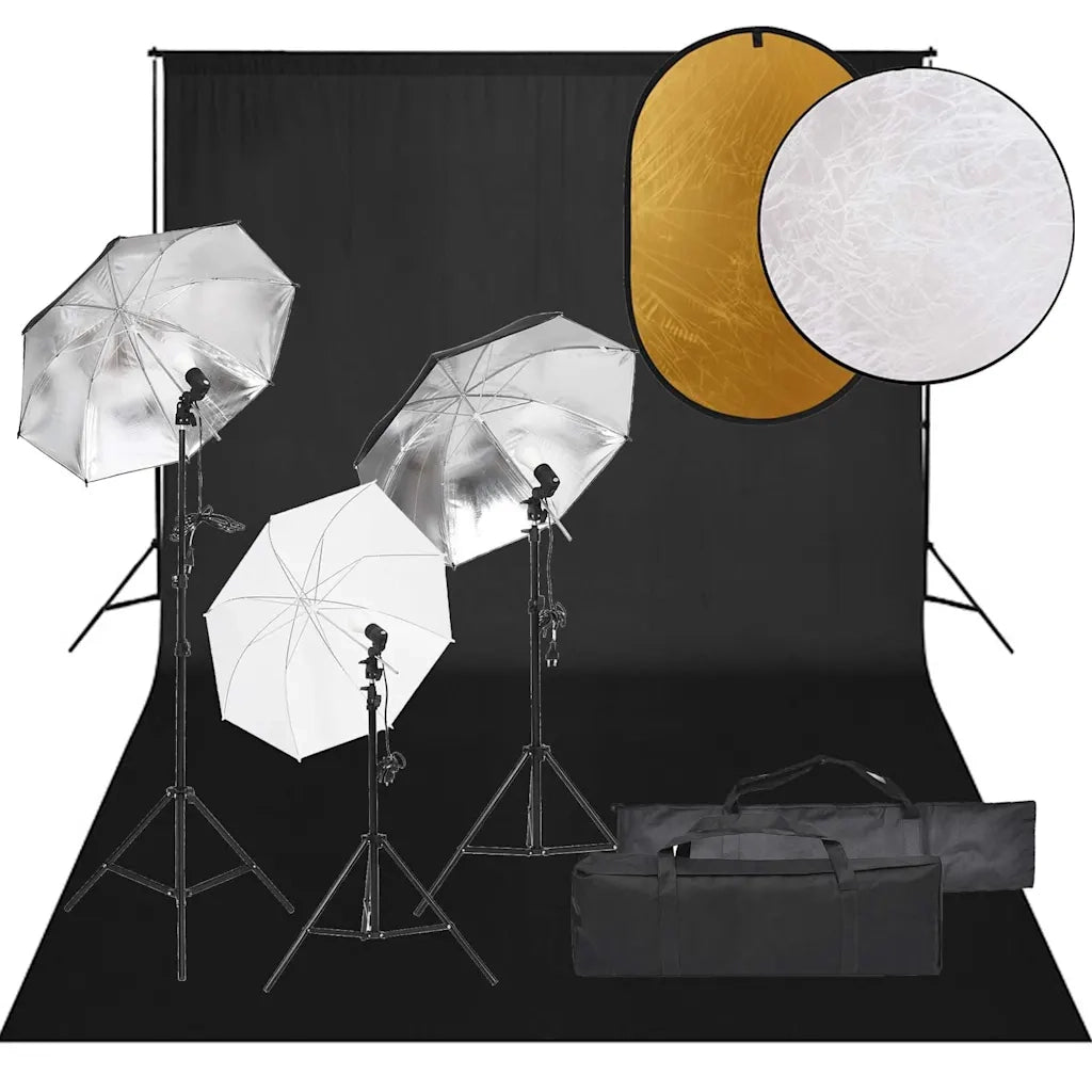 Kit per Studio Fotografico con Set Luci, Fondale e Riflettore cod mxl 66419