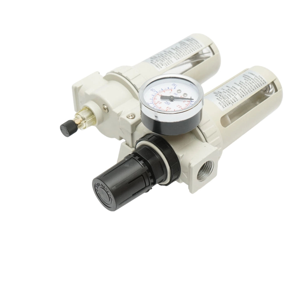 Filtro aria e lubrificatore con regolatore di pressione max. 1 MPa, attacco 1/2