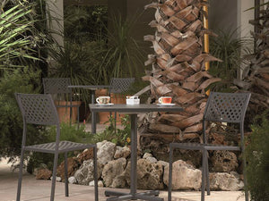 Set 2 Sedie da Giardino 46x58x84 cm in Acciaio RD Italia Lola Antracite