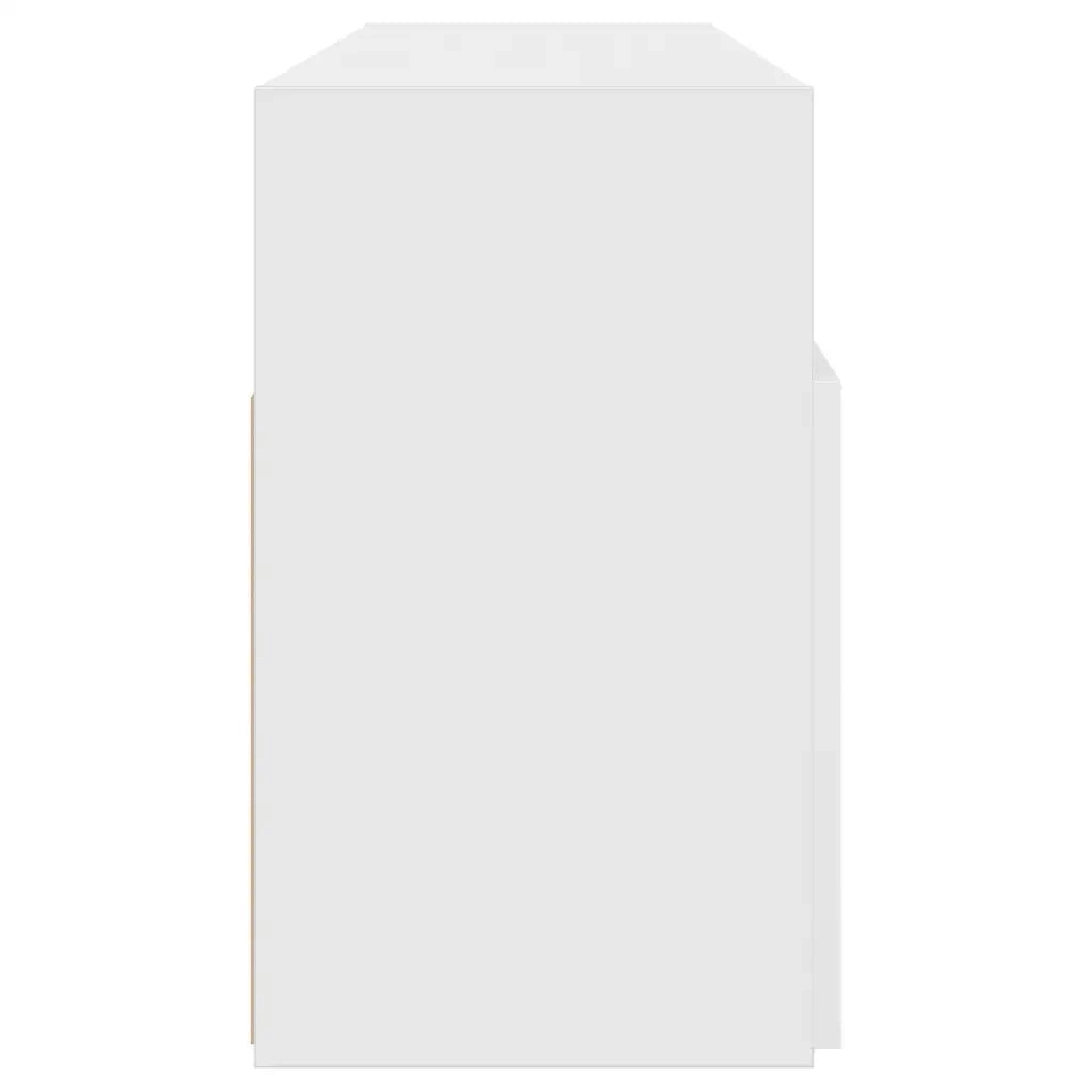 Mobile Porta TV con Luci LED Bianco 120x30x50 cm